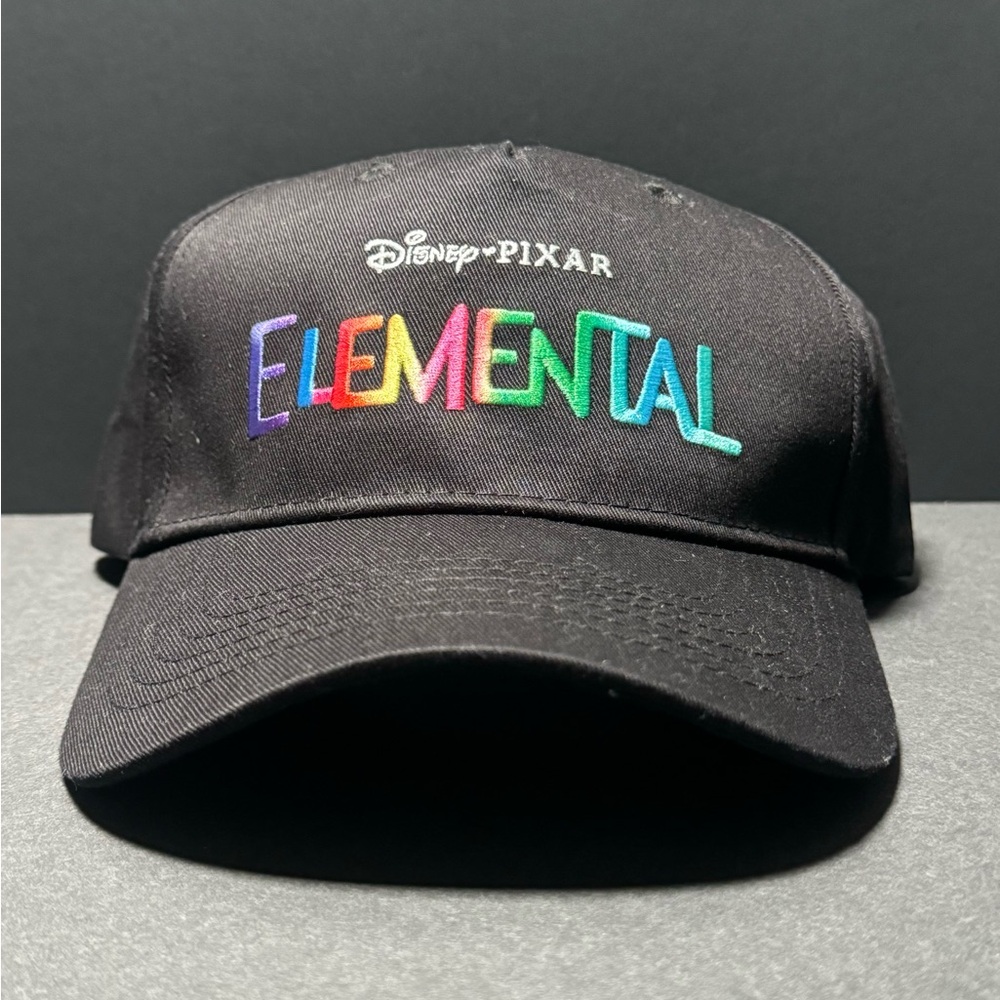 Disney Pixar Elemental Movie Black Baseball Hat Snapback
